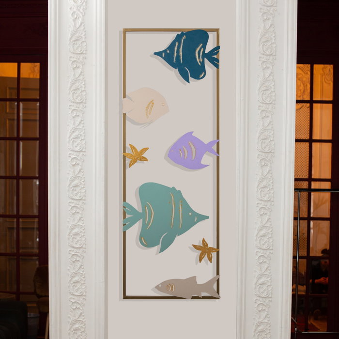 Wallity Aquarium - 2 Accesorio decorativo de metal multicolor